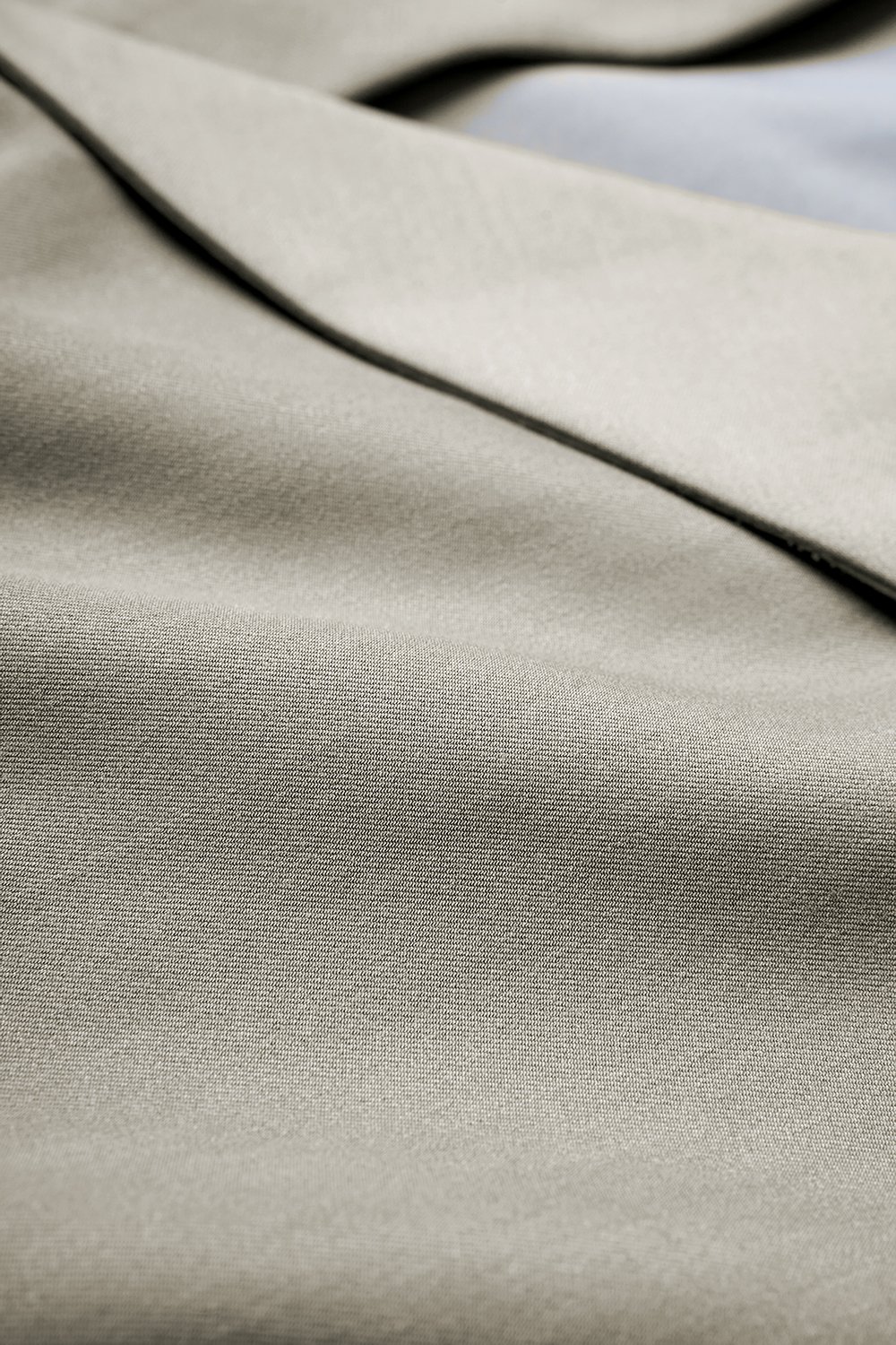 Louisa Padded Asymmetrical Collared Top in Moss Grey
