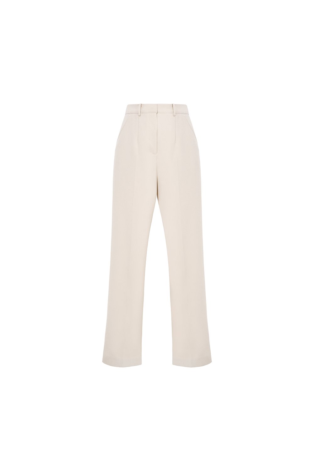 Rowena Straight Pants in Greige Stone