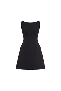 Cyane Padded Mini Dress in Classic Black