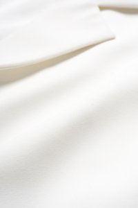 Louisa Padded Asymmetrical Collared Top in Iconic White