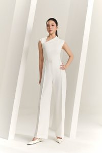 Orianna Pintucked Straight Pants in Iconic White