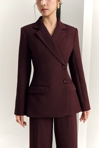Renna Tailored Blazer in Merlot