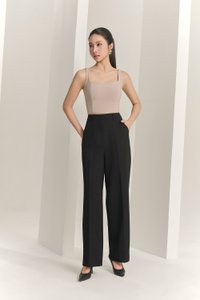 Rowena Straight Pants in Classic Black