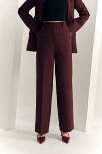 Rowena Straight Pants in Merlot