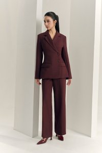 Rowena Straight Pants in Merlot