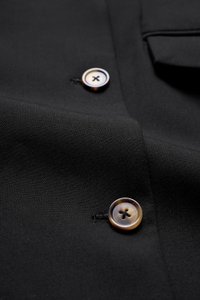 Thelise Removable Collar Tailored Dress in Classic Black