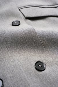 Thelise Removable Collar Tailored Dress in Heathered Grey