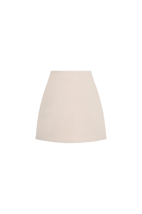 Alette High Waisted Skorts in Greige Stone
