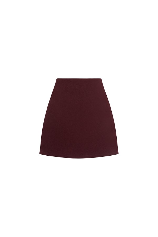 Alette High Waisted Skorts in Merlot
