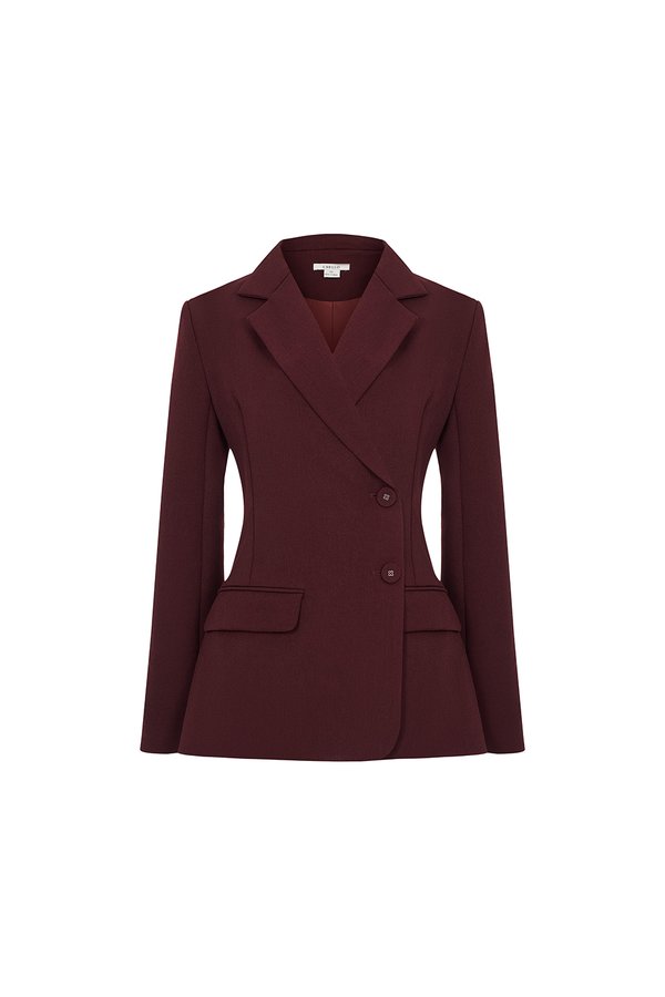Renna Tailored Blazer in Merlot