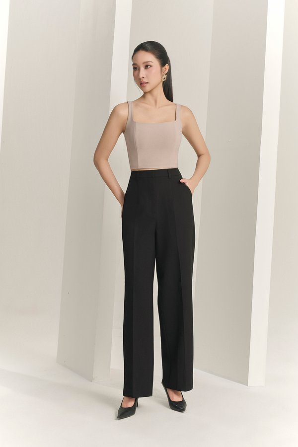 Rowena Straight Pants in Classic Black