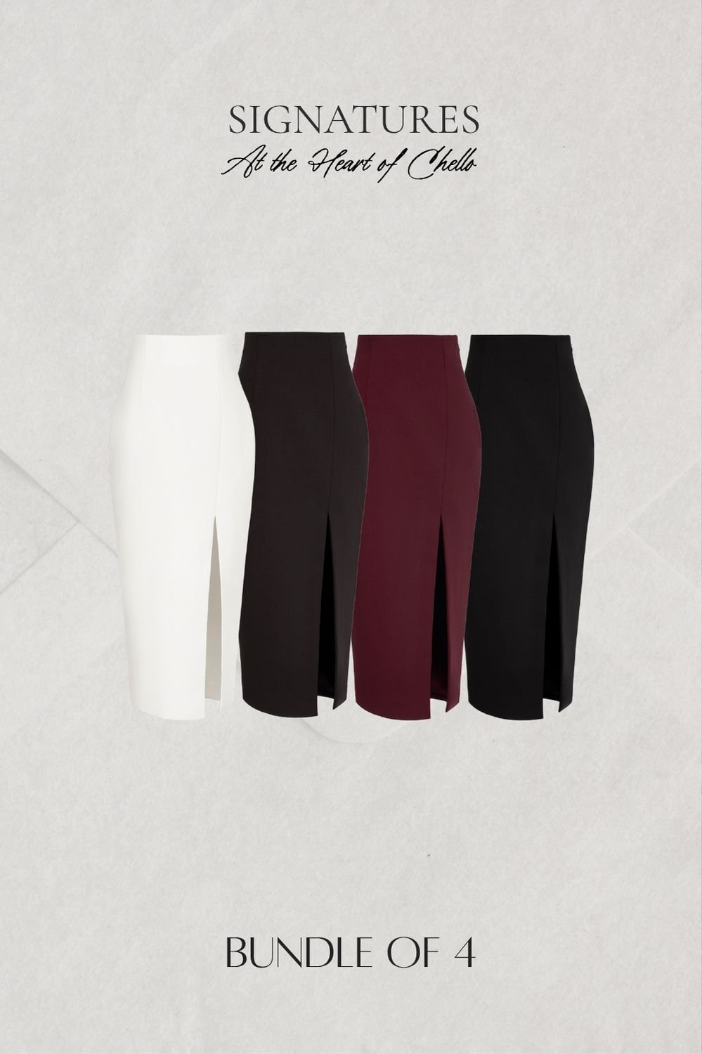 Becca Pencil Skirt Bundle of 4