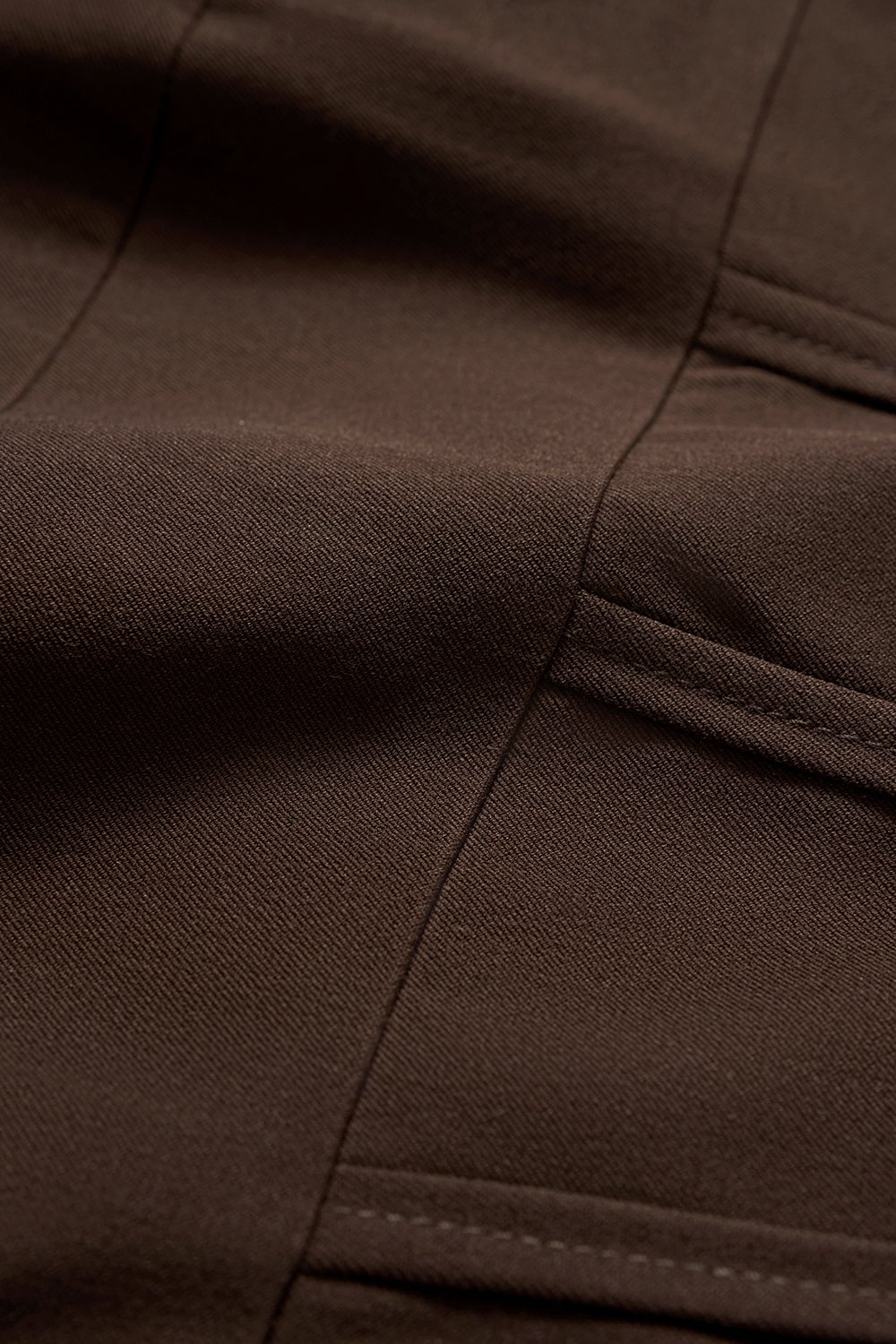 Arden Padded Square Neck Cropped Top in Saddle Brown