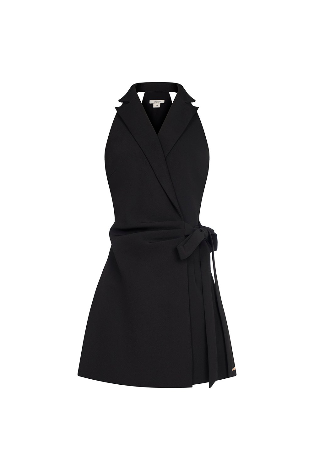 Avel Tailored Romper Dress in Classic Black