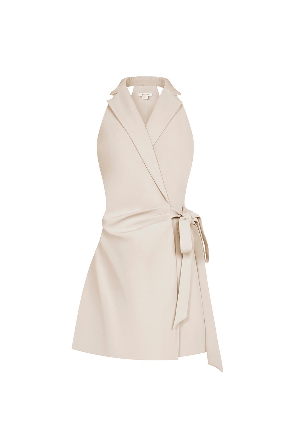 Avel Tailored Romper Dress in Greige Stone
