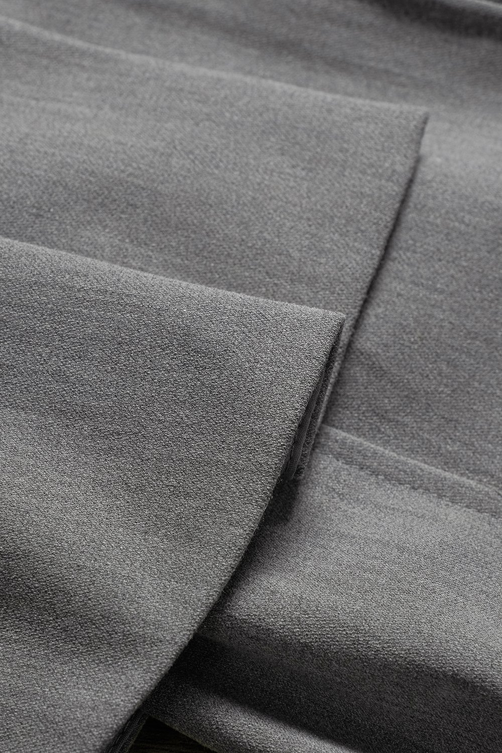 Geraldine Padded Peplum Pencil Dress in Heathered Grey