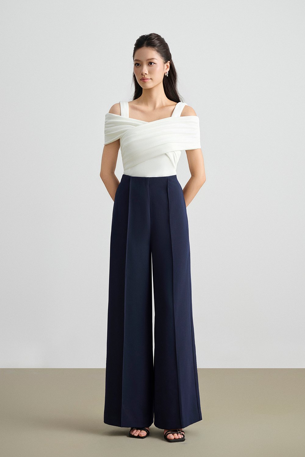 Julinne Padded Ruched Top in Iconic White