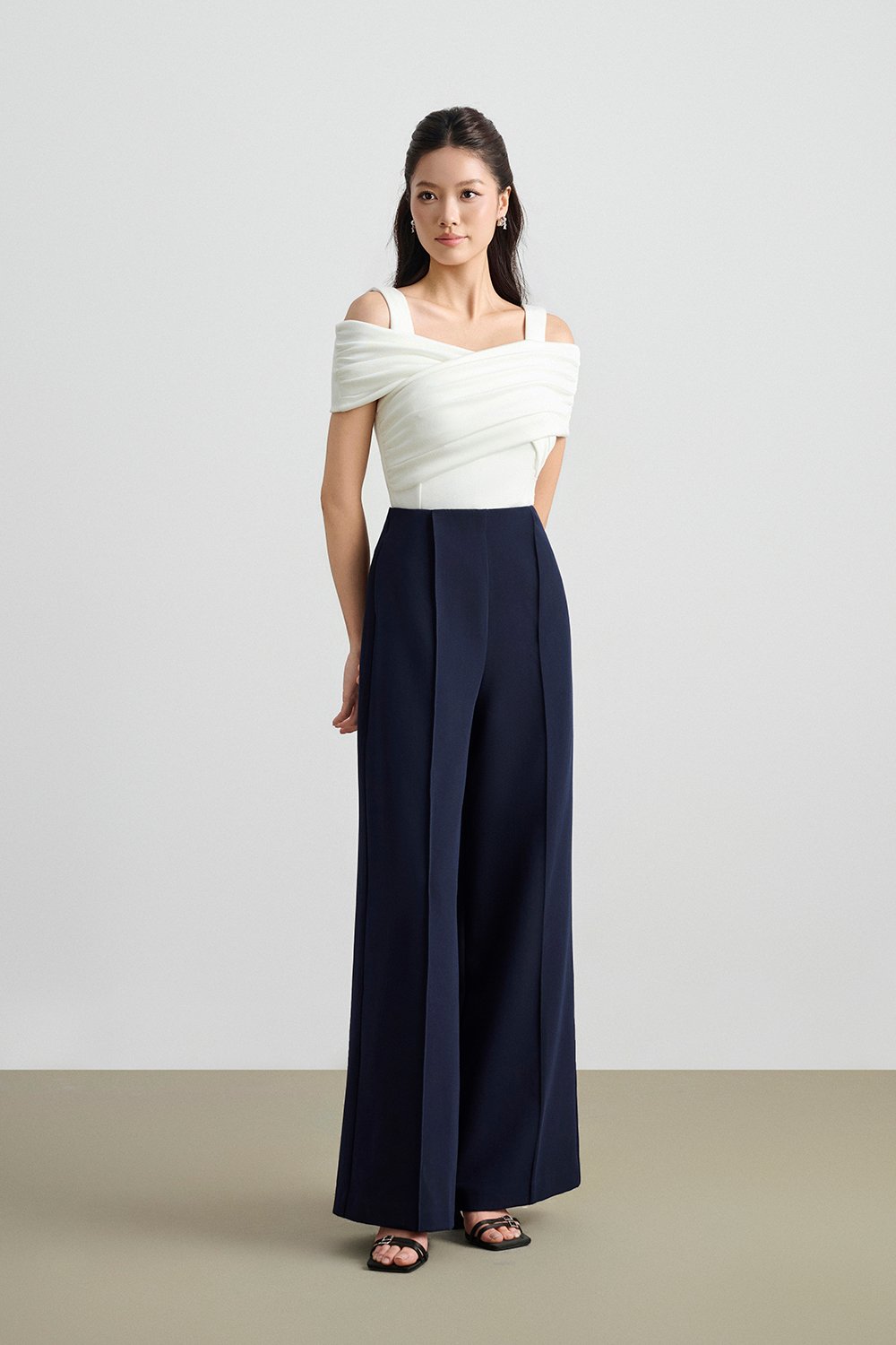 Julinne Padded Ruched Top in Iconic White