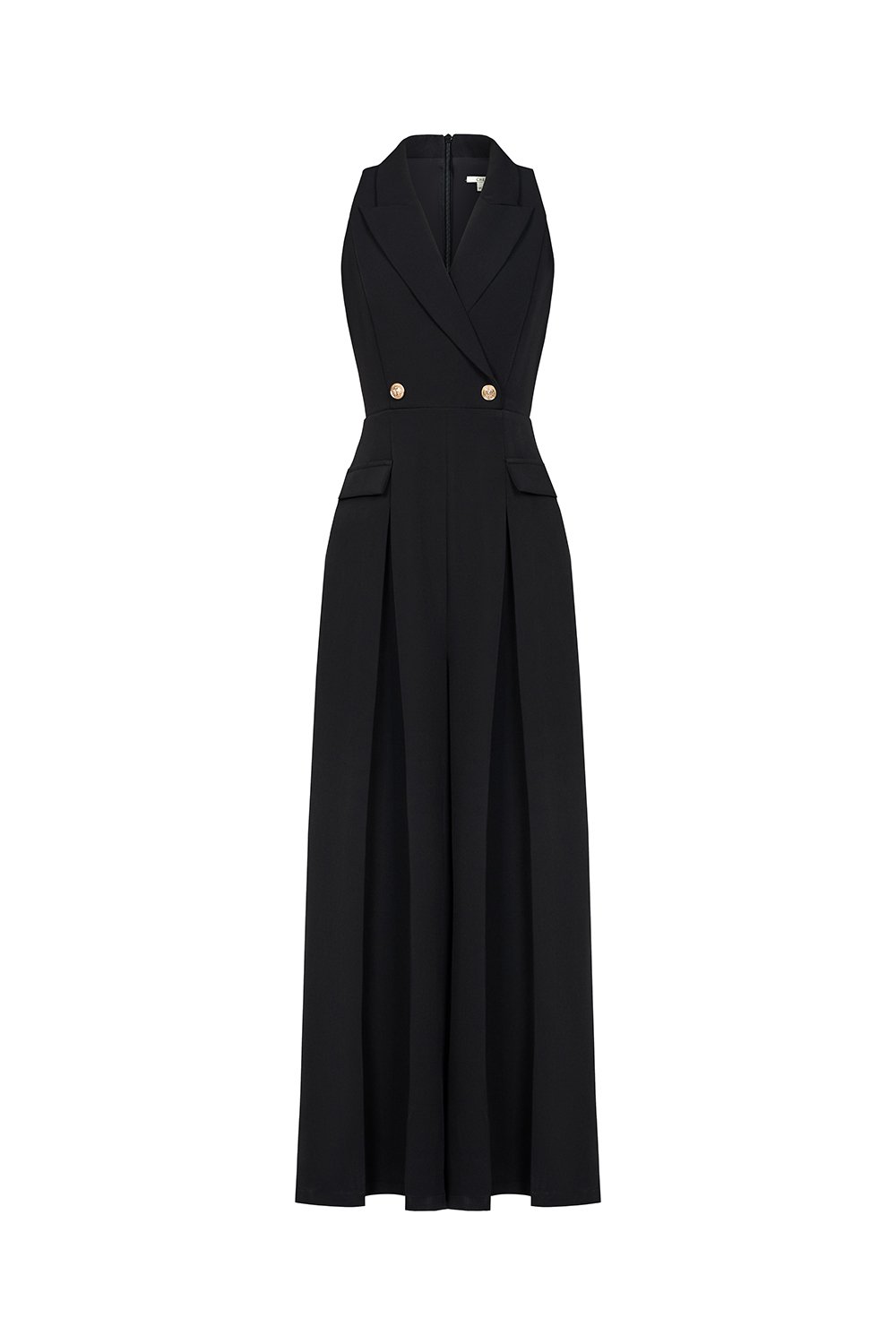 Meredith Tailored Wide Leg Jumpsuit in Classic Black
