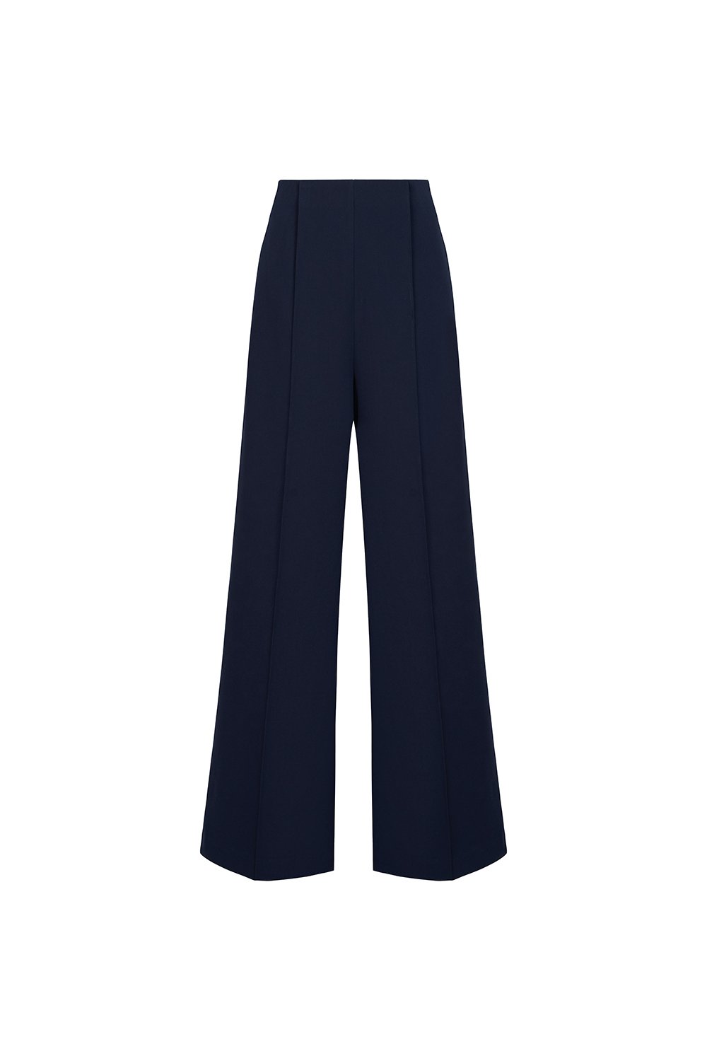 Millie Pintuck Wide Leg Pants in Navy Blue