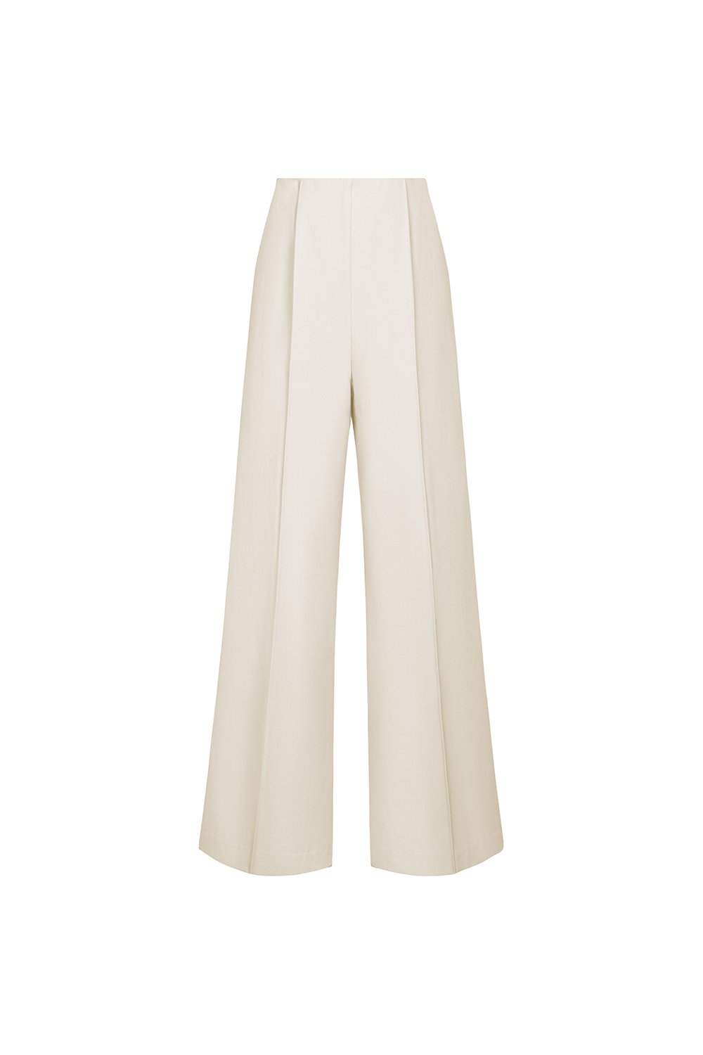 Millie Pintuck Wide Leg Pants in Seashell