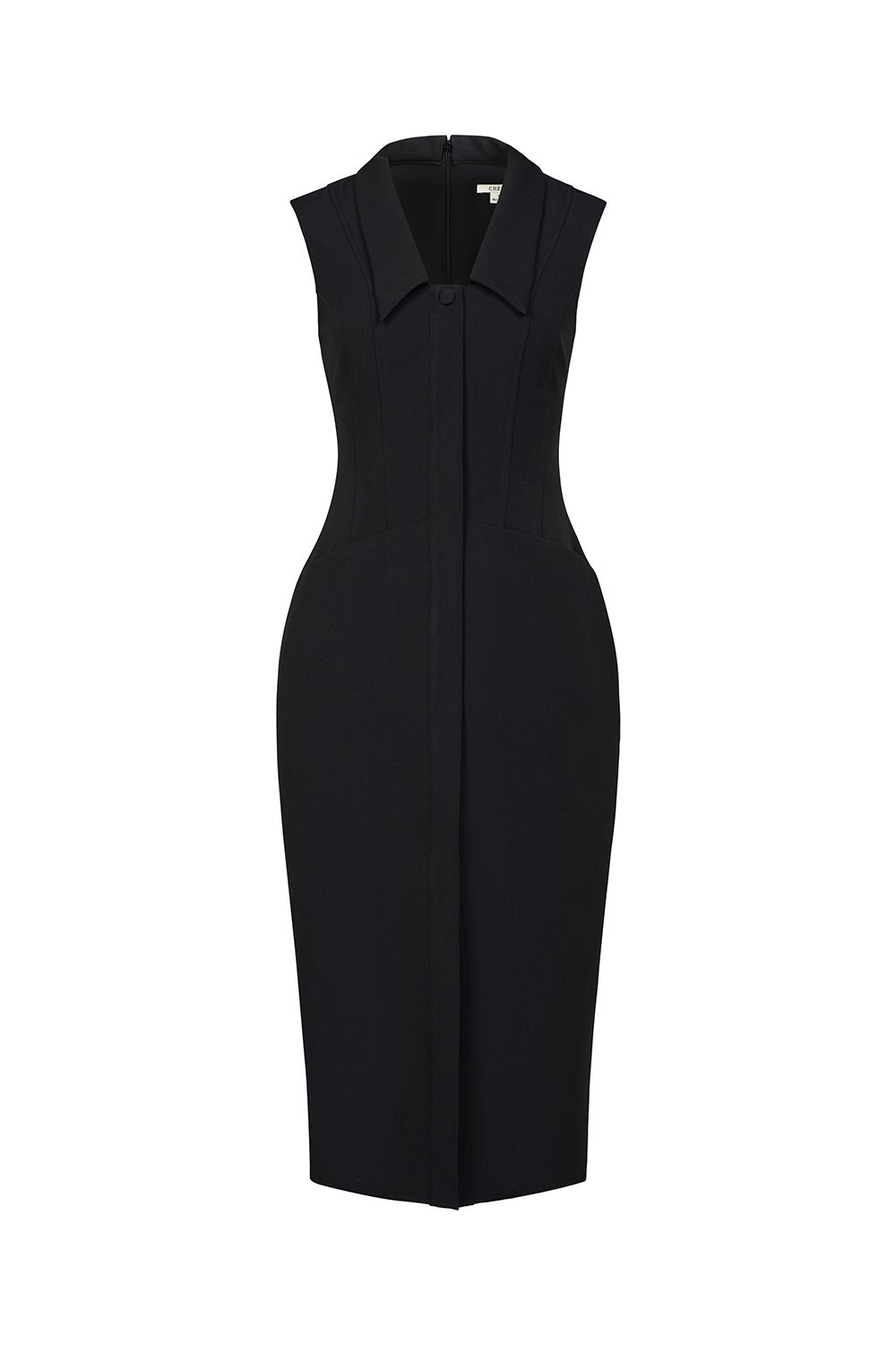 Noreen Collared Pencil Dress in Classic Black
