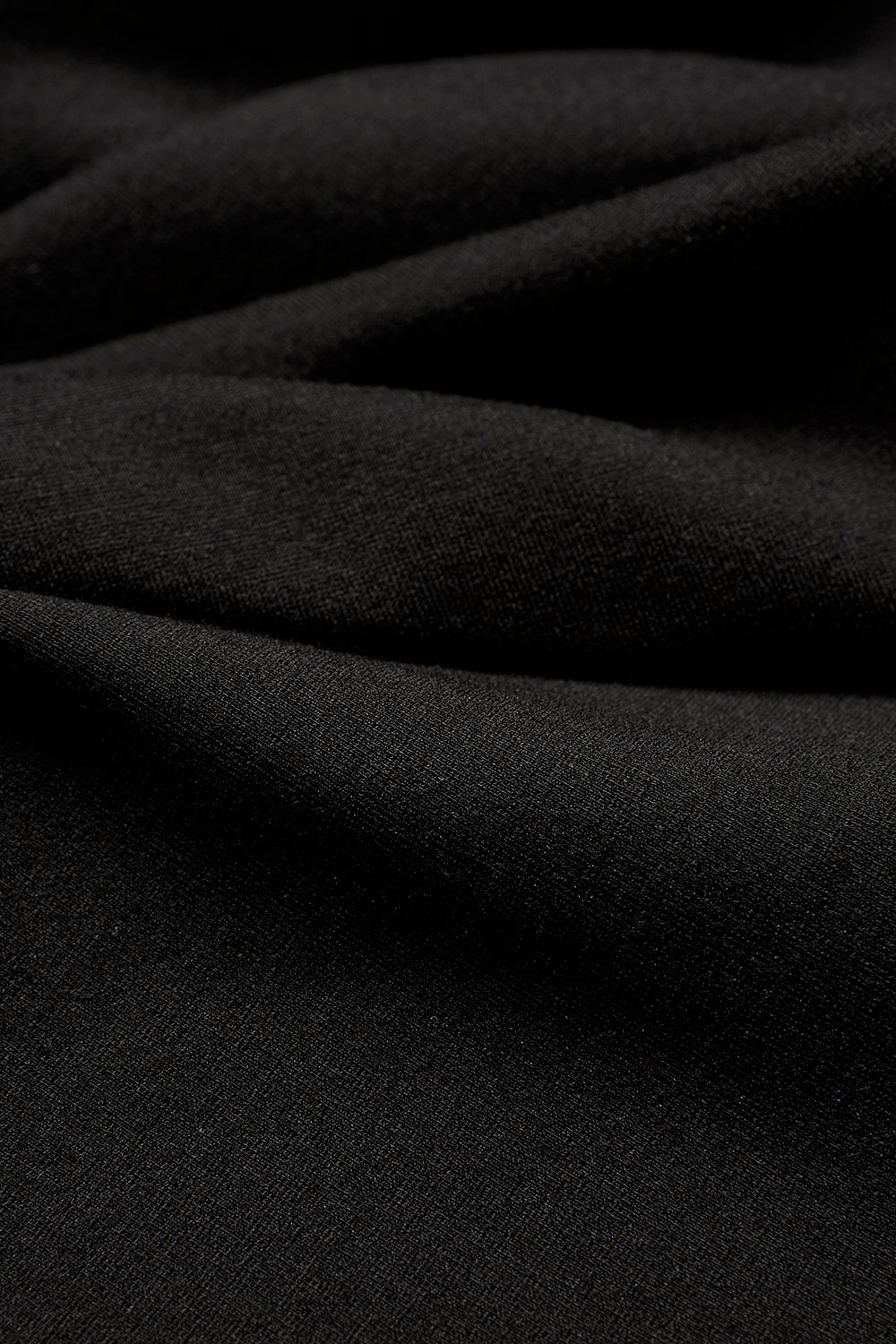 Nyx Asymmetrical Shoulder Pencil Dress in Classic Black