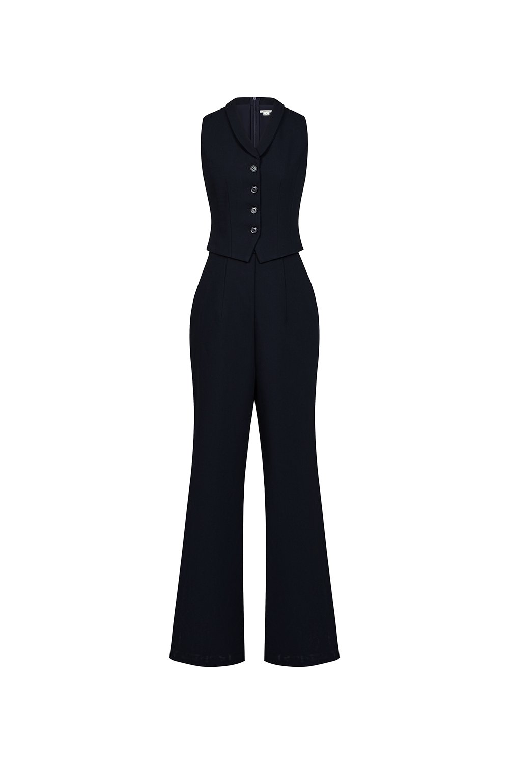 Tasmine Faux 2-Piece Tailored Jumpsuit in Midnight Blue