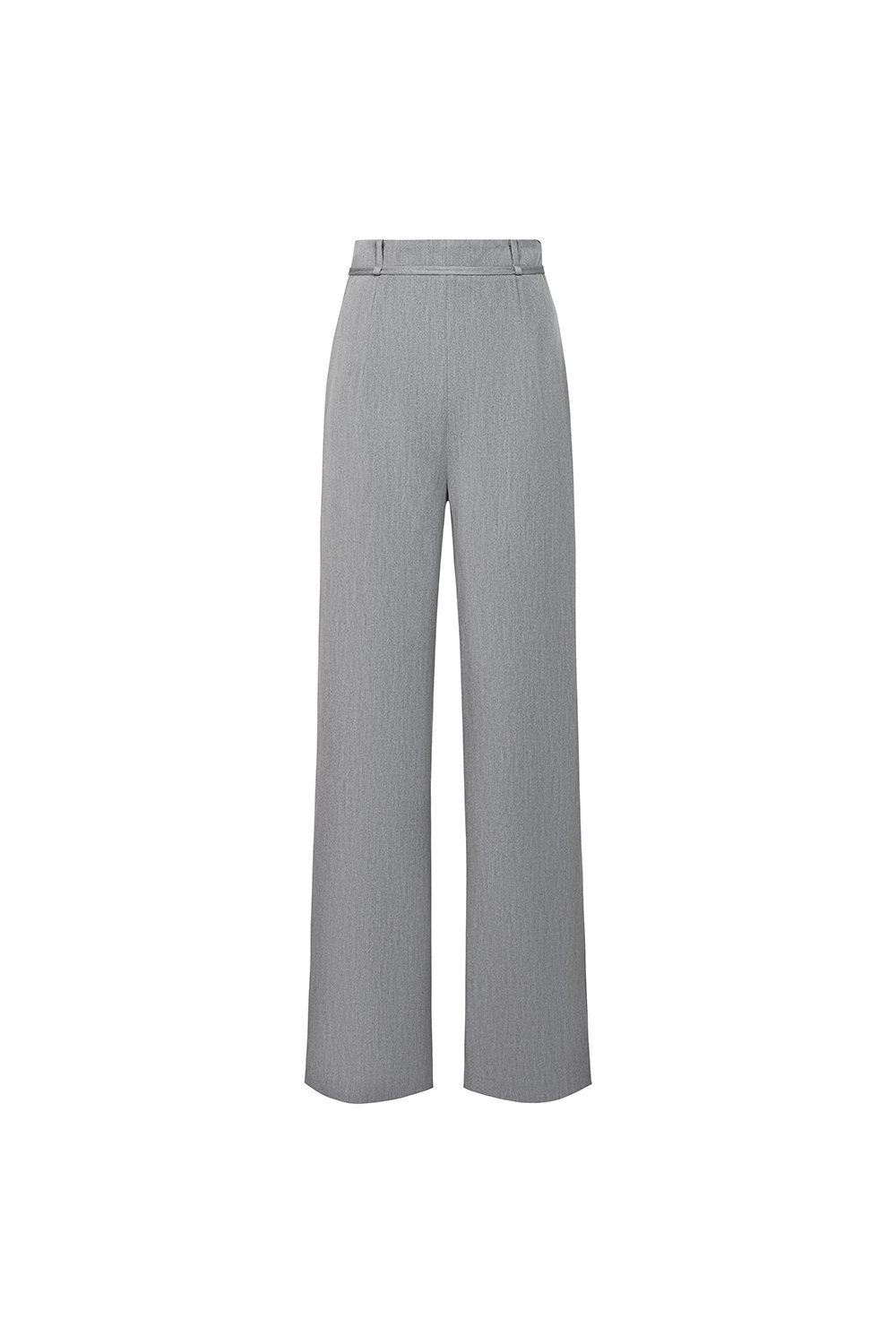 Teresa Tailored Straight Pants in Melange Grey