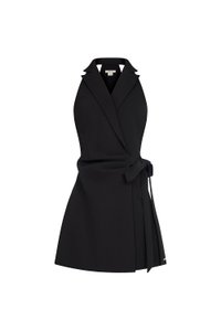 Avel Tailored Romper Dress in Classic Black