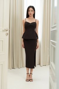 Becca Pencil Skirt in Rich Espresso