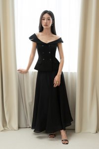 Claire Flare Skirt in Classic Black