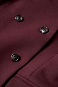Delia Off Shoulder Tailored Top in Wine Red