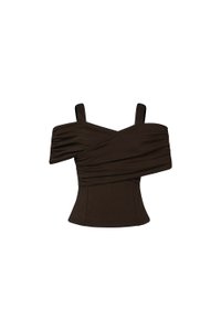 Julinne Padded Ruched Top in Espresso