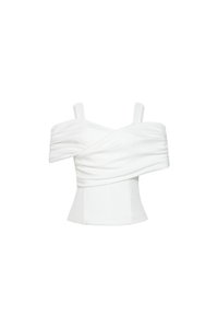 Julinne Padded Ruched Top in Iconic White