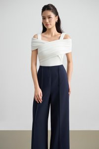 Julinne Padded Ruched Top in Iconic White