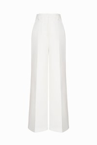 Lara Straight Tailored Pants in Iconic White