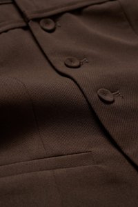 Megan Bustier Tailored Camisole Top in Saddle Brown