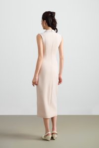 Noreen Collared Pencil Dress in Blush Cream