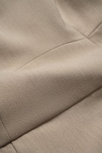 Reese Padded Contrast Collared Pencil Dress in Ecru