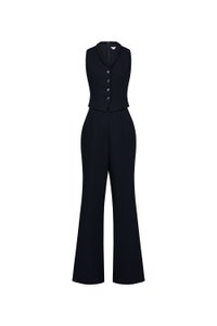 Tasmine Faux 2-Piece Tailored Jumpsuit in Midnight Blue