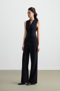 Tasmine Faux 2-Piece Tailored Jumpsuit in Midnight Blue