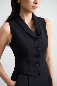 Tasmine Faux 2-Piece Tailored Jumpsuit in Midnight Blue
