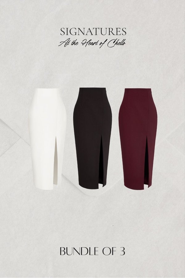 Becca Pencil Skirt Bundle of 3