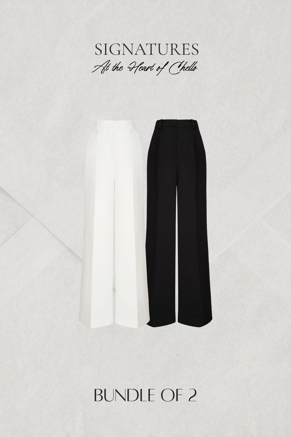 Lara Straight Tailored Pants Bundle of 2