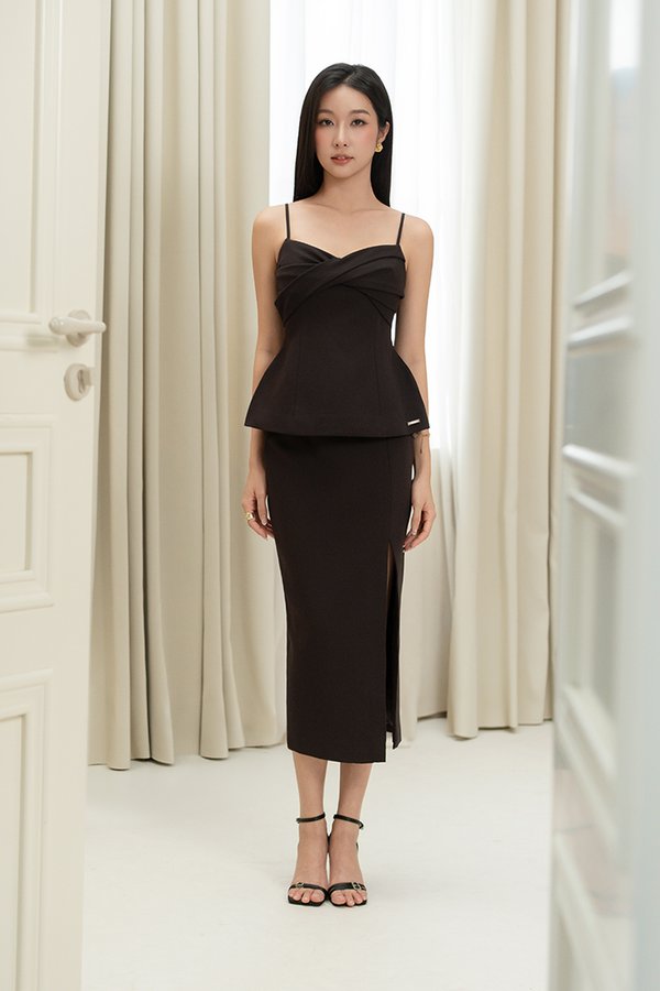 Becca Pencil Skirt in Rich Espresso