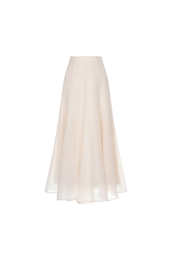 Claire Flare Skirt in Cream Veil