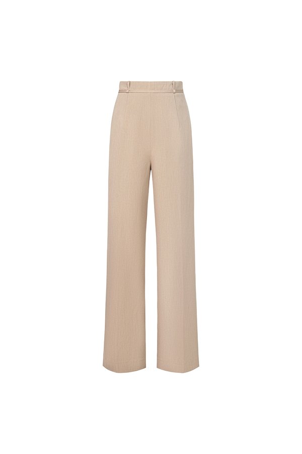 Teresa Tailored Straight Pants in Ecru