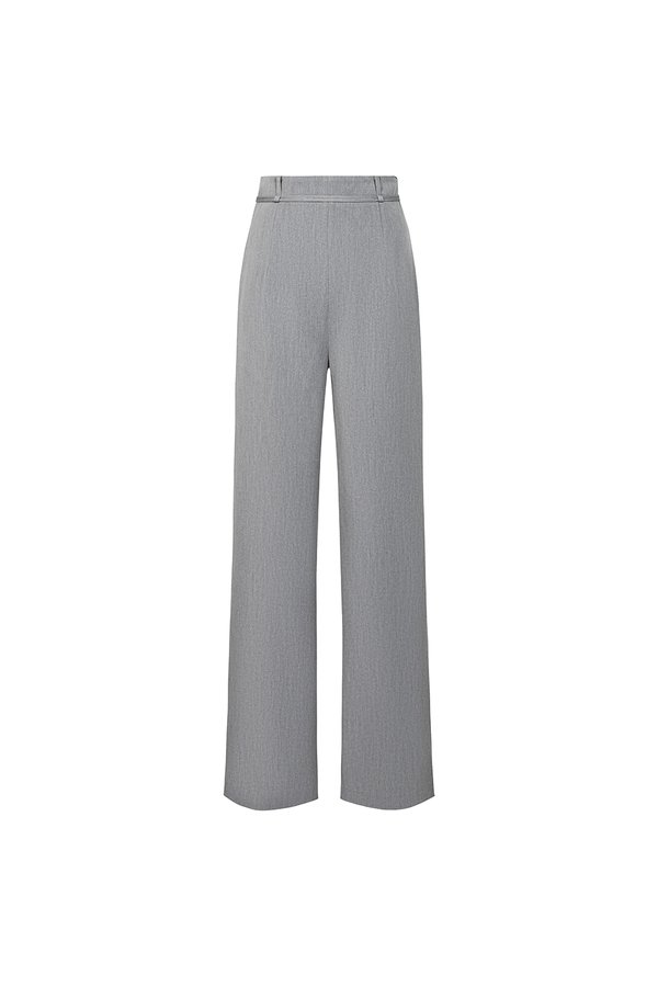 Teresa Tailored Straight Pants in Melange Grey