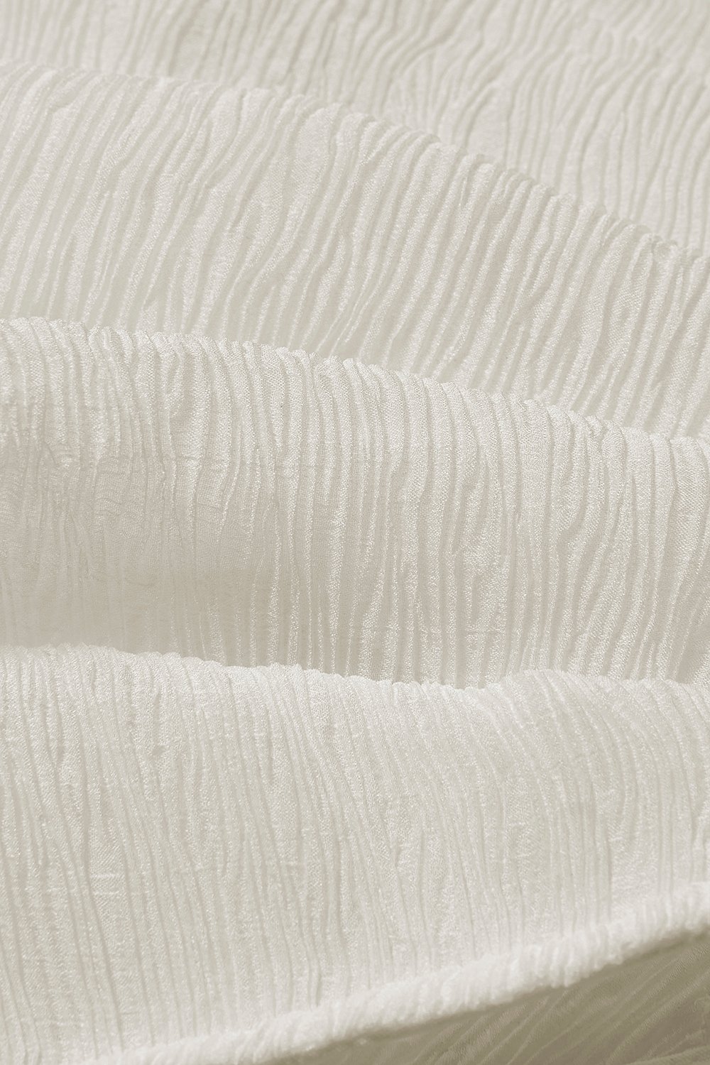 Aria Asymmetrical Pleated Top with Padded Tube in Iconic White